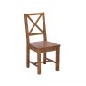 Key West Cross-Back Dining Chair - Wooden Seat