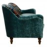 Tiffany Grand Sofa in Opium Italian Velvet & Printed Velvet Inside-Back Panel