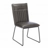 Cooper Dining Chair In Grey Faux Leather