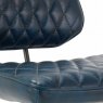 Dalton Swivel Bar Stool In Dark Blue Faux Leather