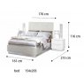 Bianca King Size Bed Frame with LED & Orthopaedic Slats