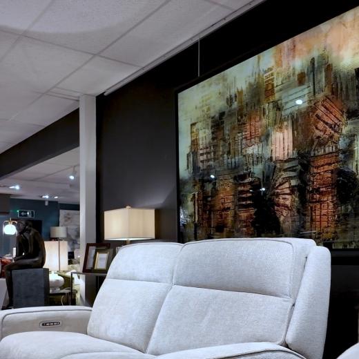 Introducing Copenhagen. A power reclining sofa designed for modern comfort, upholstered here in a tim...