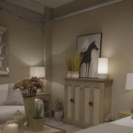 Dim lighting, subtle detail and a space that feels calm the moment you step in. The cane-shaded Sixty...